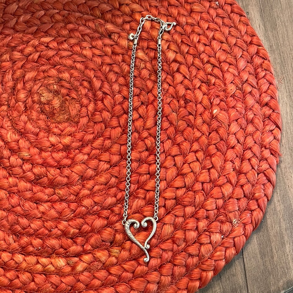 Retired Brighton heart necklace. 16-18 inches